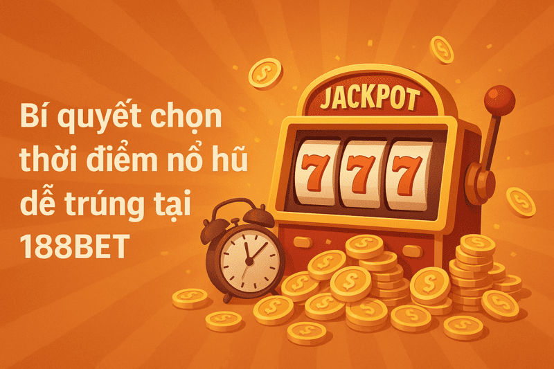 Mẹo chọn thời điểm để nổ hũ dễ trúng tại 188BET. Mẹo chọn thời điểm nổ hũ dễ trúng tại 188BET.