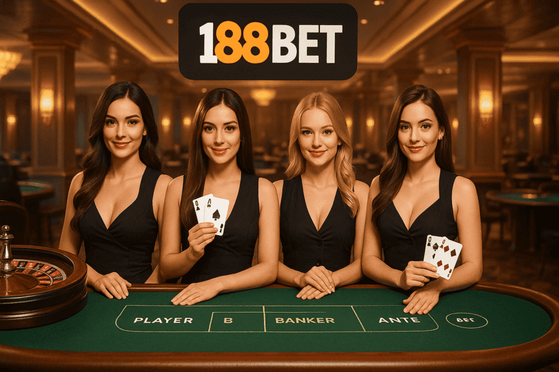 Giao diện sảnh casino trực tuyến tại 188BET