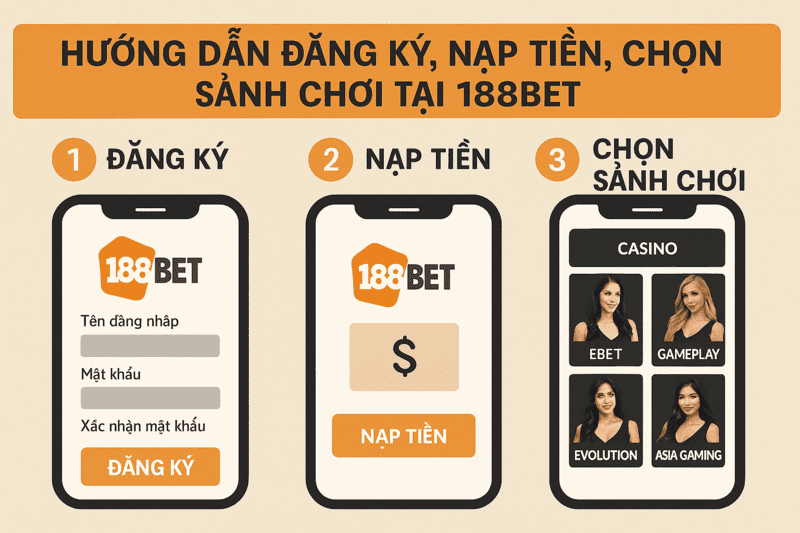 Hướng dẫn đăng ký và nạp tiền chọn sảnh