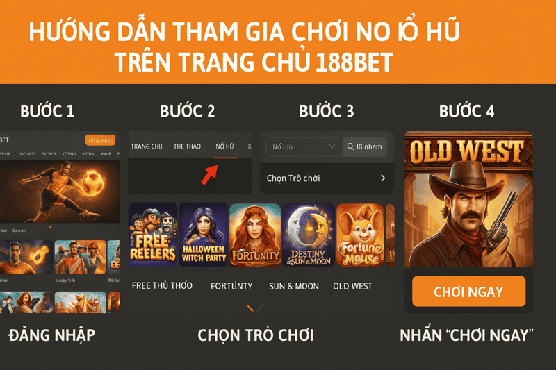 Hướng dẫn từng bước tham gia chơi nổ hũ trên website 188BET. Hướng dẫn từng bước tham gia trò chơi nổ hũ trên trang chủ của 188BET.