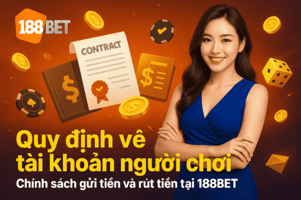<strong>Điều kiện và hạn mức rút tiền:</strong> Người chơi có thể thực hiện rút tiền sau khi đáp ứng đủ điều kiện cá cược tối thiểu theo quy định. Hạn mức và thời gian xử lý giao dịch sẽ phụ thuộc vào phương thức thanh toán và quy định hiện hành. <strong>Phương thức thanh toán:</strong> 188bet hỗ trợ nhiều hình thức gửi và rút tiền như chuyển khoản ngân hàng, ví điện tử, thẻ tín dụng và một số kênh thanh toán trực tuyến phổ biến khác.